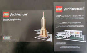 LEGO Architecture Empire State Building 21002 Used Complete Incl Box Manual