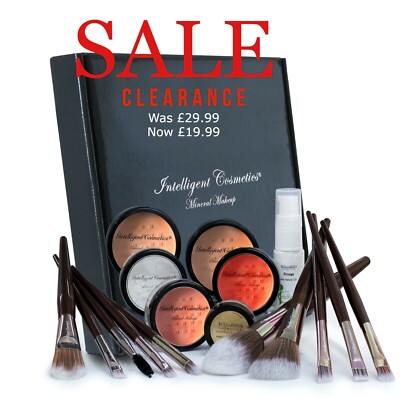 17-teiliges Mineral Foundation Make-up Set nackte reine natürliche Mineralien Magic Cover NEU