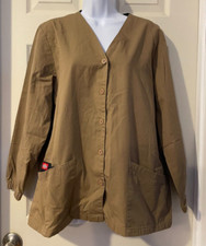 Dickies brown Scrub Top Womens V-Neck Size Md
