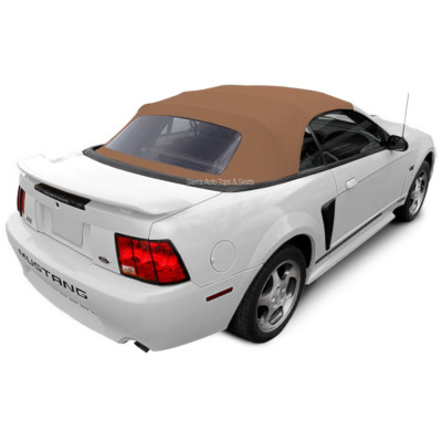 Ford Mustang Convertible Top 1994-2004 Saddle Sailcloth, Plastic Window