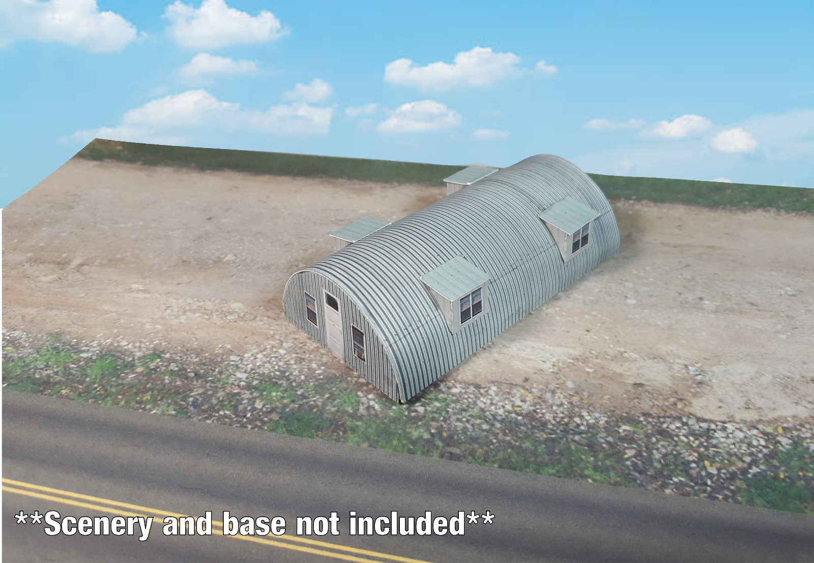 N Scale Building Quonset Hut **PreCut** CARD STOCK (PAPER) PreCut