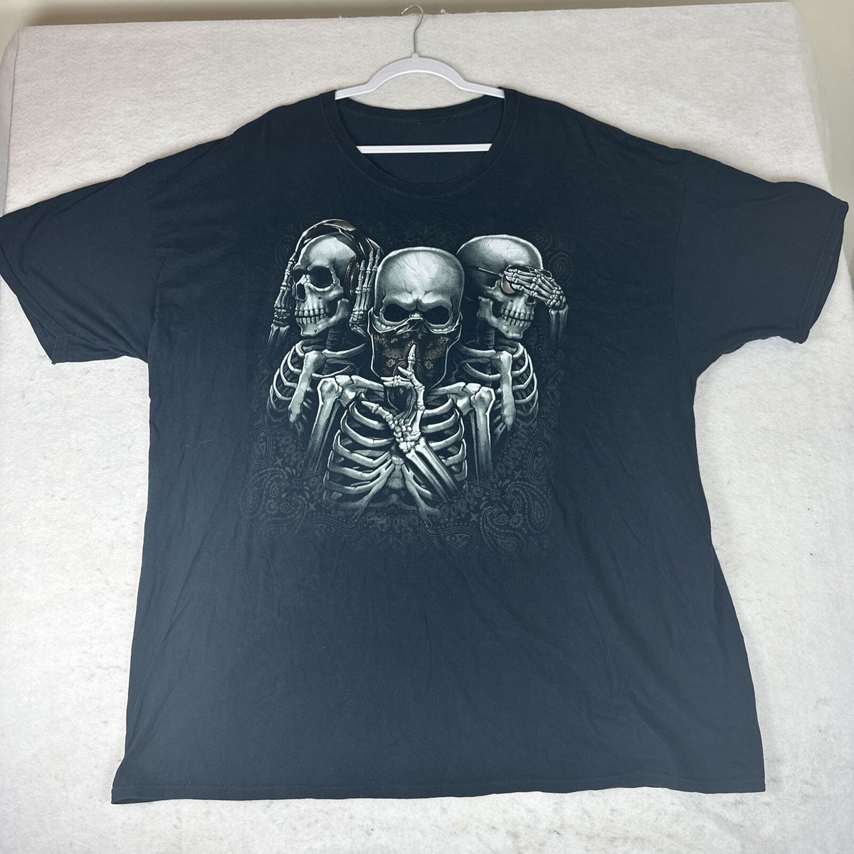Vintage Y2K Skull Skeleton T-Shirt Size 3XL Grunge Skulls Vintage Y2K Skull Skeleton T-Shirt Size 3XL Grunge Skulls