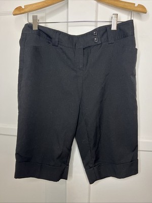 Tracy Evans Dress Shorts Black Mid Rise Bermuda Shorts Size 7