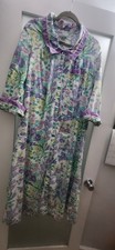 Vintage Models Coat Floral House Dress Snap Size L Textured Colorful