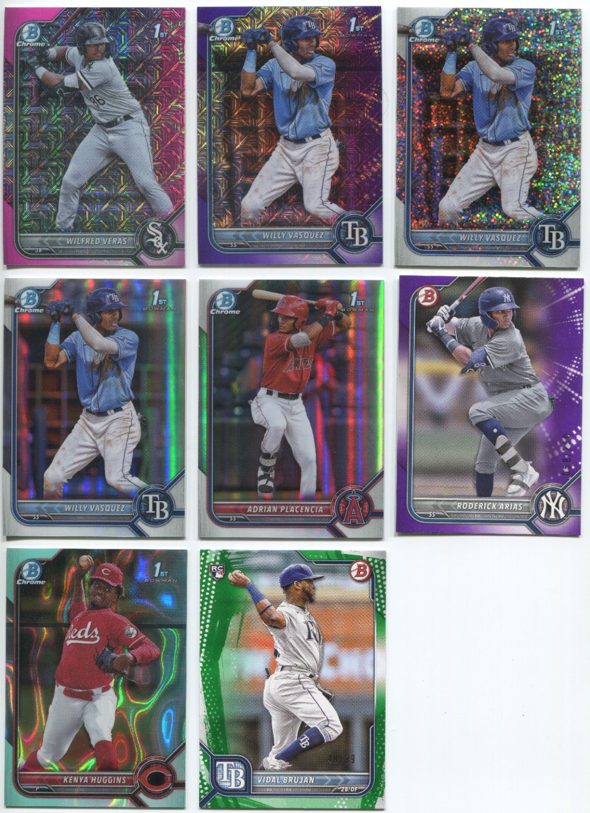 2022 Bowman Chrome All Numbered (17) 1st Rookie Refractor, Gold, Speckle, Blue +