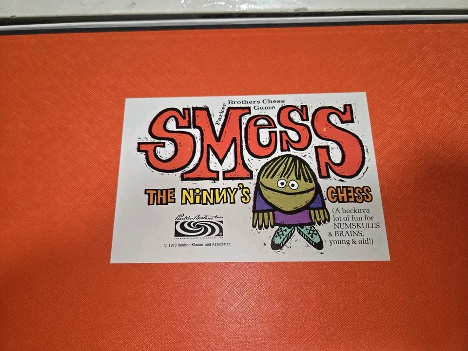 SMESS Ninny's Chess Board Game 1970 VINTAGE Parker Brothers Complete - Image 2 of 4