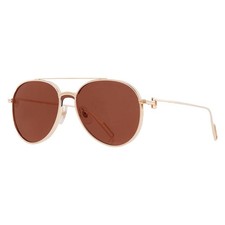 Cartier C de Cartier Brown Pilot Unisex Sunglasses CT0273S 002 99 CT0273S 002