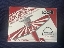 St Louis Case Lockheed Vega Die Cast Airplane Bank Liberty Classics NOS 350047