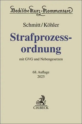 Strafprozessordnung. StPO | Bertram Schmitt (u. a.) | Deutsch | Buch | LIII