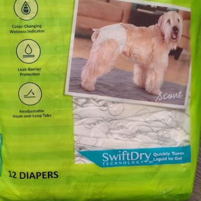 Top Paw 12 Disposable Diapers Size Large (35-55lbs)
