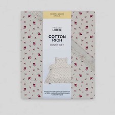 Primark Micro Floral Single Duvet Cover Set 