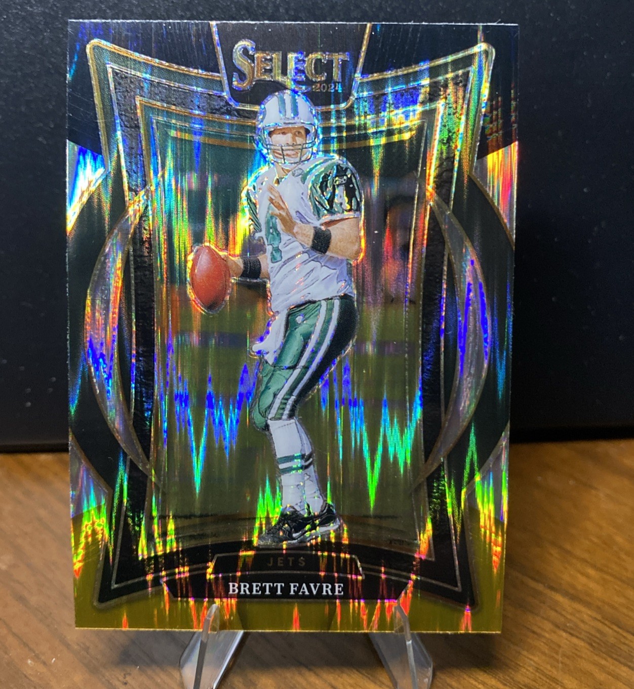 2024 Panini Select - Concourse Brett Favre #12 Black & Gold Shock Prizm