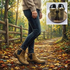 Stivali Sorel Emelie Chelsea donna taglia 10 maggiore pelle marrone impermeabile NL2671