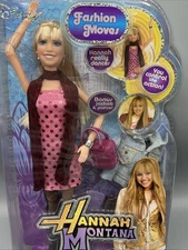 Disney Hannah Montana 2008 Fashion Moves Doll & Accessories Pink Sequined Dress