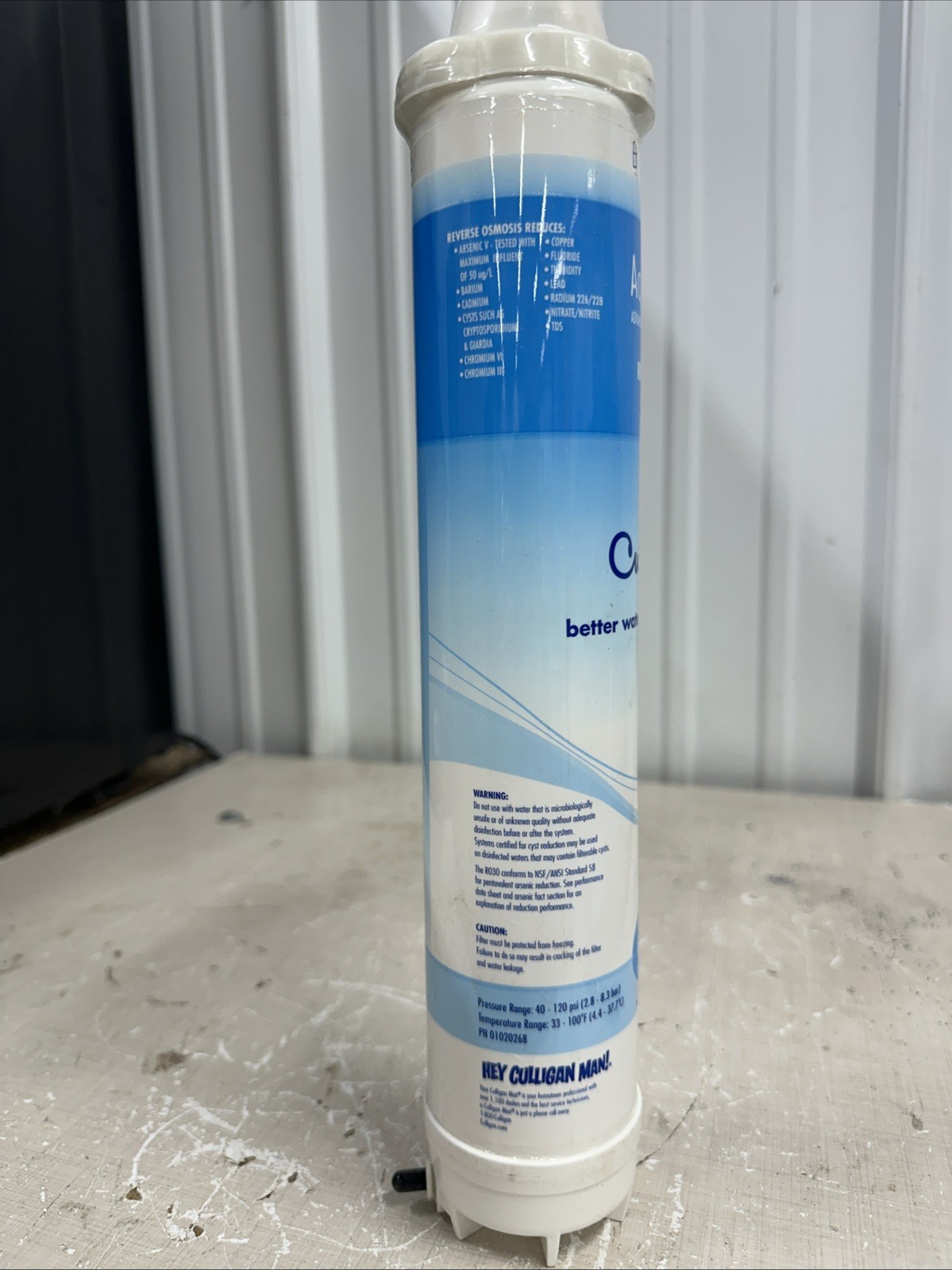 Culligan Water Filter Cartridge/Membrane, Reverse Osmosis RO30 P1020268 NEW