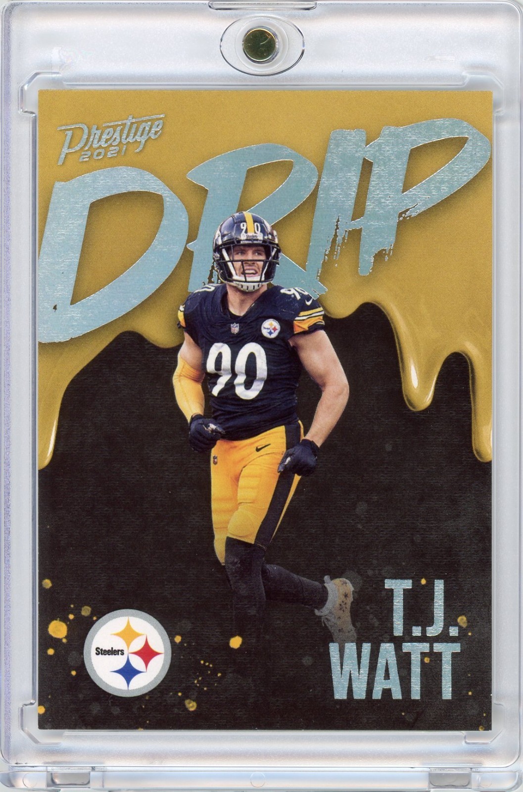 T.J. Watt #ND-TJ NFL Drip Case Hit SSP - 2021 Panini Prestige - Steelers