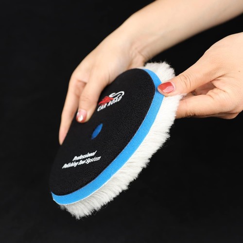 6 Inch Buffing Polishing Pads Kit with 7 Pcs Sponge Woolen Microfiber Backing - Foto 8 di 9