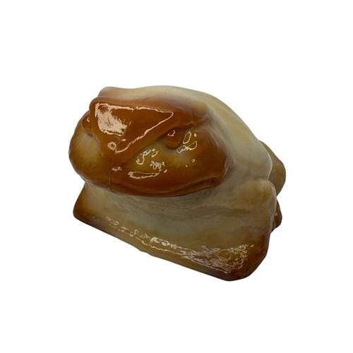 Fenton caramel colored slag glass toad/ frog figure