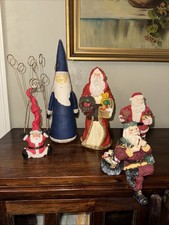 Vintage Modern Santa Christmas Figurines LOT Of 5 Mixed Lot Decor -As Is- Lot C