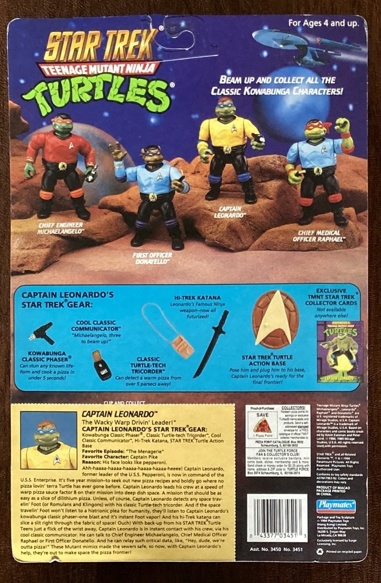 1994 TMNT Star Trek Ninja Turtle Action Figures - CHOICE