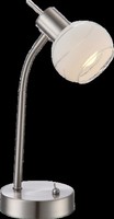 Globo T Elliott Tischleuchte Metall Nickel Matt, 1X E14 Led, 34 Cm, Warmweiß, 40