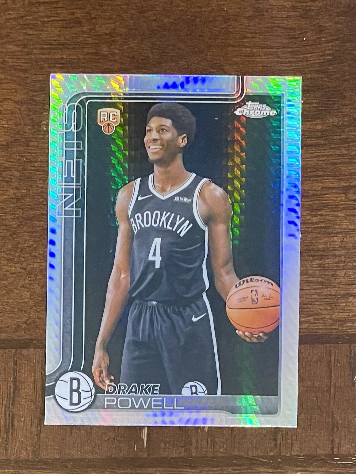 2025-26 Topps Chrome DRAKE POWELL RC PRISM REFRACTOR NETS Rookie #272