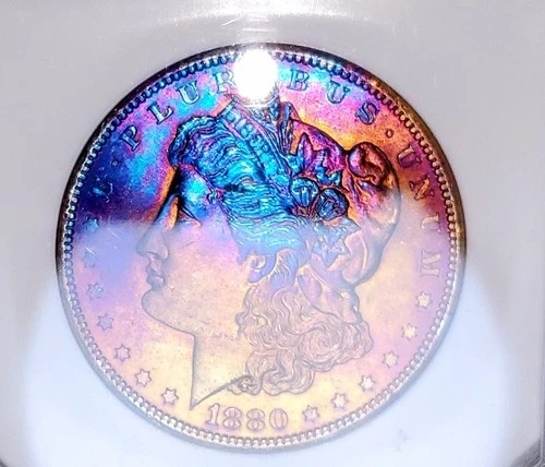 Rare 1880-S Morgan Silver Dollar 65 PL, Deep Mirror Proof Like