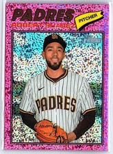 2026 Topps Heritage Robert Suarez #174 Pink Sparkle San Diego Padres