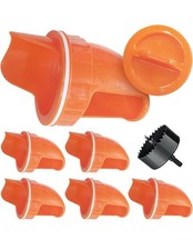 4Pack Durable Chicken Feeder Rain Proof Poultry Feeder Port Gravity Feed Kit