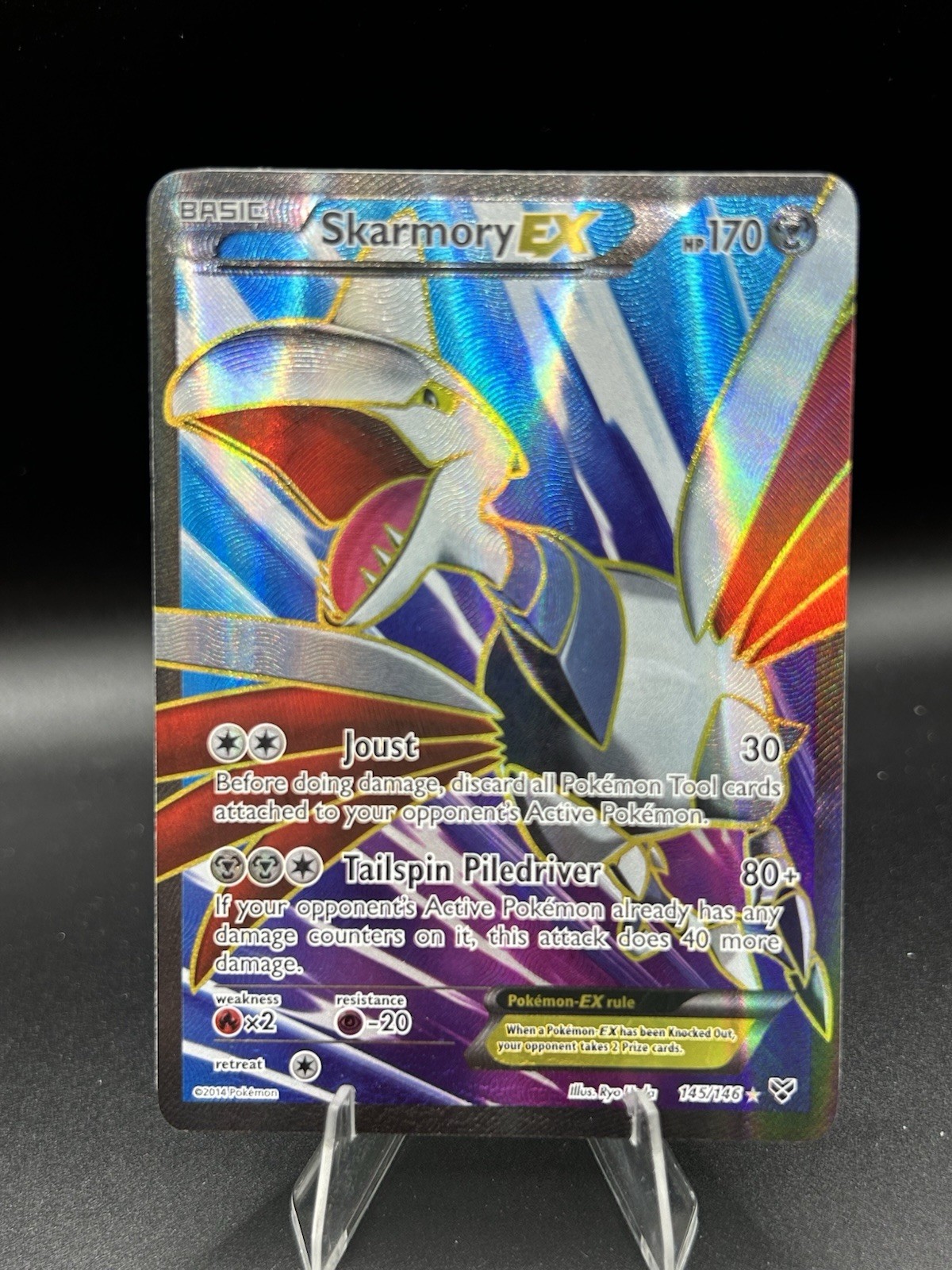 Pokémon TCG 2014 Skarmory EX XY Full Art Holo 145/146 NM Condition