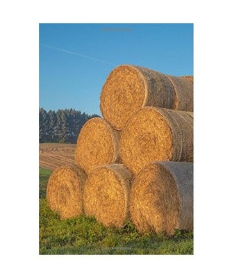 Straw Bales at Harvest on the Farm Journal: 150 Page Lined Notebook/Diary, Creat