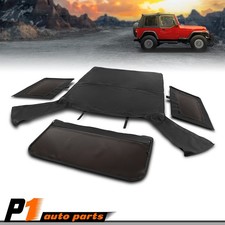 Fits 1988-95 Jeep Wrangler Yj Soft Top W Upper Doorstinted Windowssailcloth