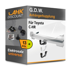 Für Toyota C-HR 10.2023-jetzt G.D.W. Anhängerkupplung abnehmbar + 13polig E-Satz