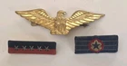 Original Lot 3 U.S. Military Medal Ribbons Pins WW2 & WWII Eagle Wings