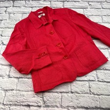 Talbots Petites Pink Irish Linen Blazer Jacke...