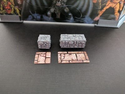 HeroQuest Steinblockade/Geröllblockade   3D-gedruckte Wand - Tokens