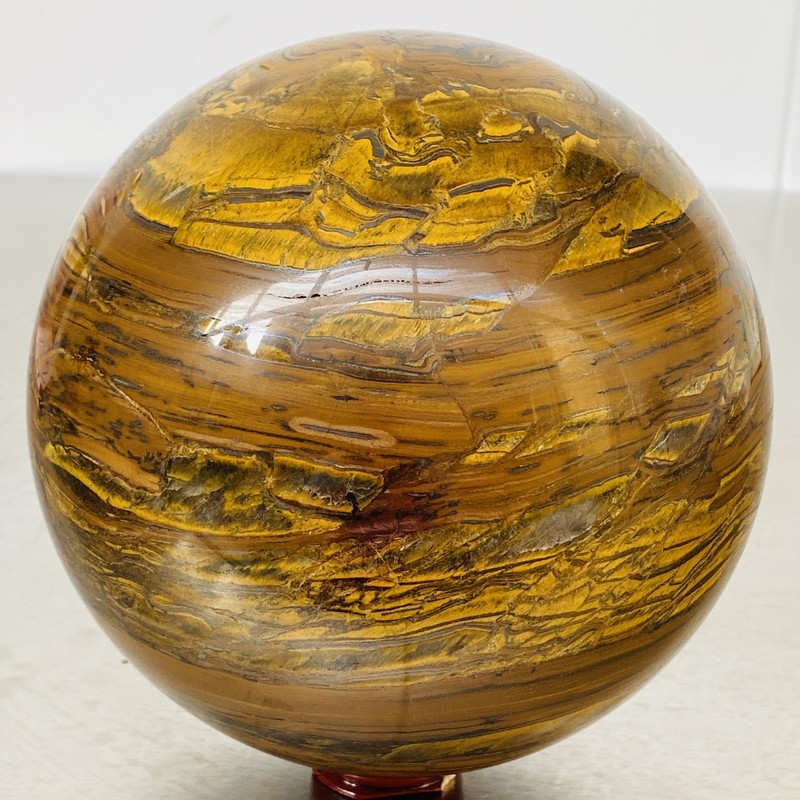 Natural Tiger Eye stone ball quartz crystal ball Reiki healing 4920G