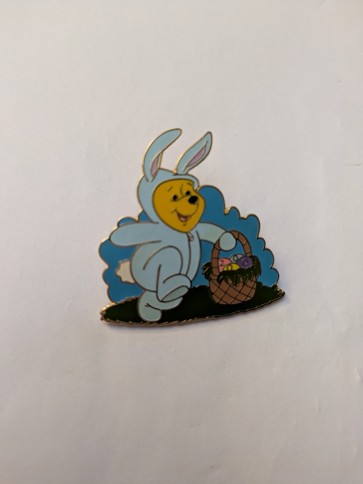 Disney Easter Bunny Pooh Bear Hunting Costume Pin