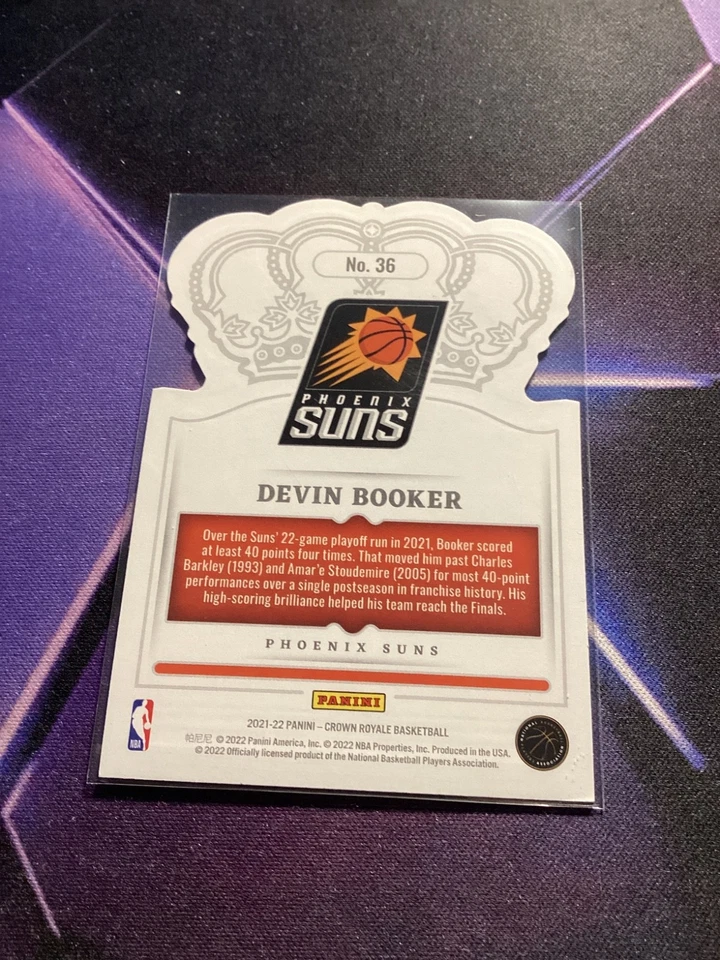 2021-22 Panini Crown Royale - Devin Booker #36 Asia Red - Image 2 of 2