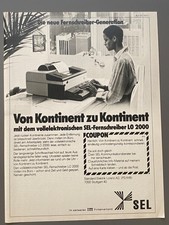 Standard Elektrik Lorenz SEL Fernschreiber 1977 Vintage Ad Werbung Reklame