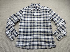 Charles Tyrwhitt Shirt Mens Large Slim Fit Navy Plaid Check Button Down Bird L