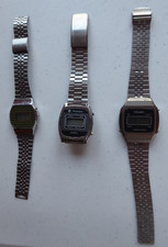 LCD DIGITAL WATCHES -JOB LOT of 3 - CRISTY / GEMINI / TRAFALGAR -SPARES / REPAIR