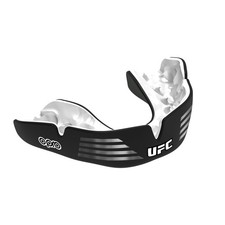 OPRO Instant Custom-Fit Mouth Guard, Adult (10+), Ufc Strike - Silver/Black