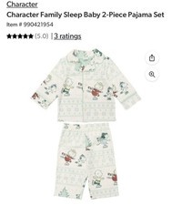 Character Family Sleep Peanuts Holiday Pajama Set 2-Piece Long Sleeve 6 Month