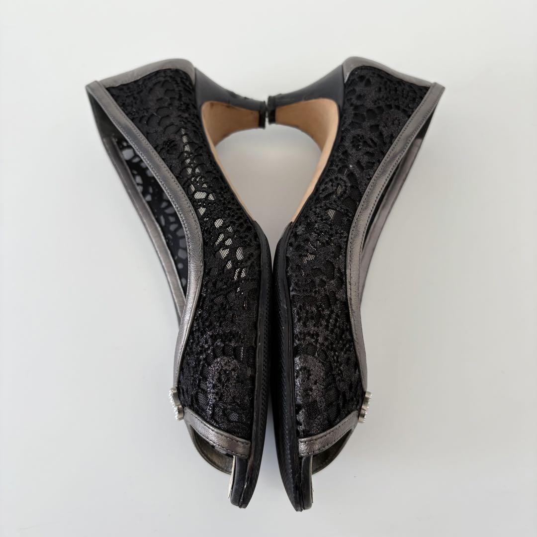 Chanel Coco Mark Pumps Heels Shoes Open-toe Size 36 US About6 For Women thumbnail 14