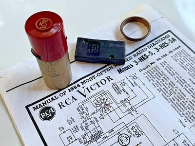 Vintage RCA TURNTABLE 45 Spindle Adapter, Record Stacker, Schematic, Insert Ring