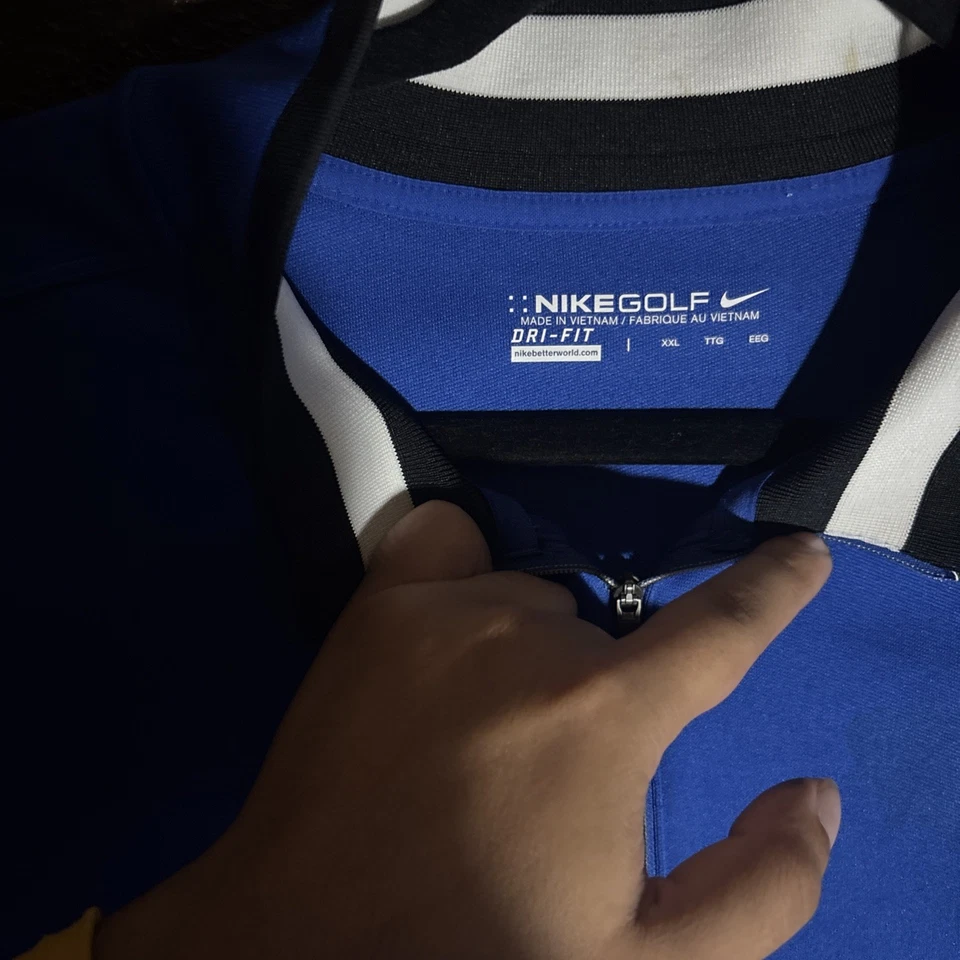 Nike Dri Fit 1/4 Zip Pullover Athletic Top Shirt~XXL The Angry Elephant Logo - Image 3 of 4