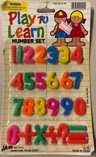 Play To Learn Number Set Ja Ru Vintage 1985 Kids Educational Cake Decorations