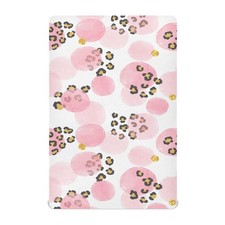 52x28 Inch Stretchy Mini Crib Playard Fitted Sheet Pink Circle Leopard