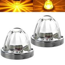 Strobe Amber Glass Lens Watermelon Lights for Semi Truck Led Side Glass Amber